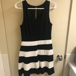 Mini black and white dress